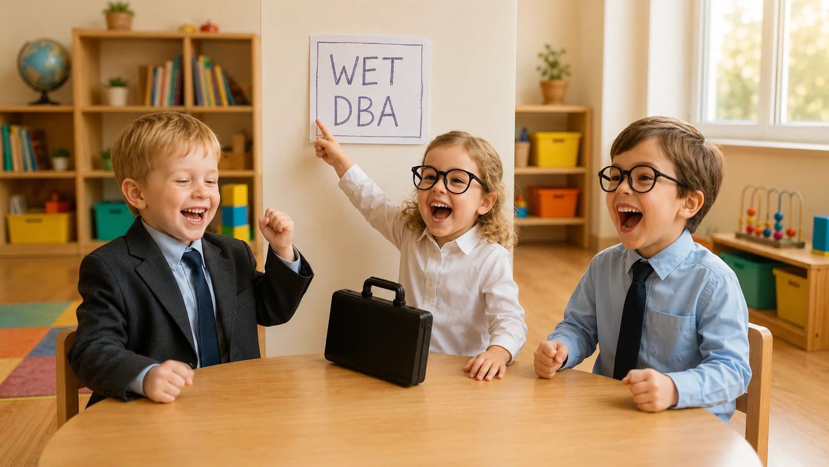 Kinderen wijzen op de wet DBA voor zzp'ers en pedagogisch medewerkers