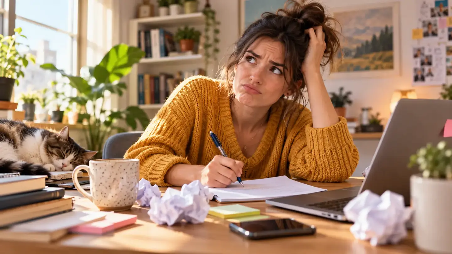Afbeelding van een vrouw die achter haar laptop zit en een motivatiebrief schrijft
