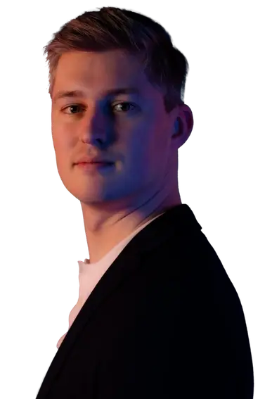 Zij aanzicht van man op kantoor